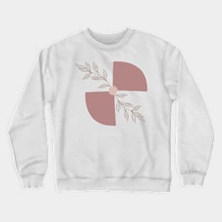 Boho Circle Abstract Shape Warm toned  Print Crewneck Sweatshirt